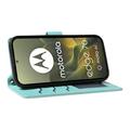 Motorola Edge 70 Luksuriøst Vattert Lommeboketui - Turkis