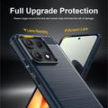 Motorola Edge 70 Max/Lenovo Legion Y70 (2026) Børstet TPU-deksel - karbonfiber - blå