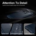 Motorola Edge 70 Max/Lenovo Legion Y70 (2026) Børstet TPU-deksel - karbonfiber - blå