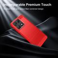 Motorola Edge 70 Max/Lenovo Legion Y70 (2026) børstet TPU-deksel - karbonfiber - rød