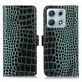Motorola Edge 70 Max Crocodile Series Lommebok-deksel i Lær med RFID - Grønn