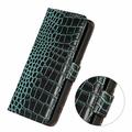 Motorola Edge 70 Max Crocodile Series Lommebok-deksel i Lær med RFID - Grønn