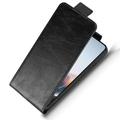 Motorola Edge 70 Max vertikalt flip-etui med stativ - svart