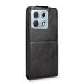 Motorola Edge 70 Max vertikalt flip-etui med stativ - svart