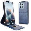 Motorola Edge 70 Max vertikalt flip-etui med stativ - mørkeblå