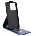 Motorola Edge 70 Max vertikalt flip-etui med stativ - mørkeblå