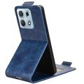 Motorola Edge 70 Max vertikalt flip-etui med stativ - mørkeblå