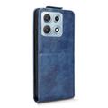 Motorola Edge 70 Max vertikalt flip-etui med stativ - mørkeblå