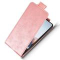 Motorola Edge 70 Max vertikalt flip-etui med stativ - Roségull