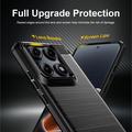 Motorola Edge 70 Pro Børstet TPU-deksel - karbonfiber - svart