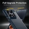Motorola Edge 70 Pro Børstet TPU-deksel - karbonfiber - blå