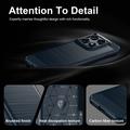 Motorola Edge 70 Pro Børstet TPU-deksel - karbonfiber - blå