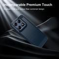 Motorola Edge 70 Pro Børstet TPU-deksel - karbonfiber - blå