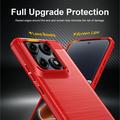 Motorola Edge 70 Pro børstet TPU-deksel - karbonfiber - rød