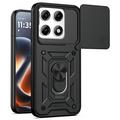 Motorola Edge 70 Pro Hybrid-deksel med Roterende Ring med Kameraskjold - Svart