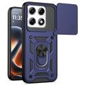 Motorola Edge 70 Pro Hybrid-deksel med Roterende Ring med Kameraskjold - Blå