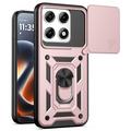 Motorola Edge 70 Pro Hybrid-deksel med Roterende Ring med Kameraskjold - Roségull