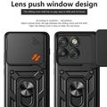 Motorola Edge 70 Hybrid-deksel med Roterende Ring med Kameraskjold - Svart