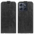 Motorola Edge 70 Vertikalt Flip-Deksel med Kortlomme - Svart