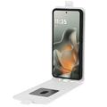 Motorola Edge 70 Vertikalt Flip-Deksel med Kortlomme - Hvit