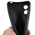 Motorola Moto E13 Mot Fingeravtrykk Matte TPU-deksel - Svart