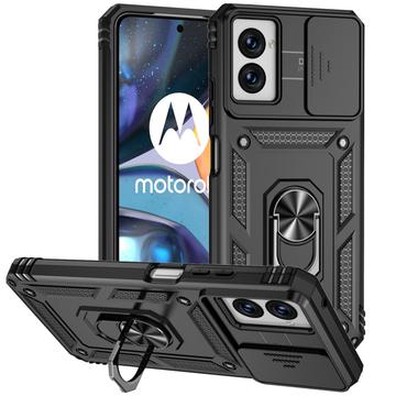 Motorola Moto G Power (2024) Hybrid-deksel med Roterende Ring med Kameraskjold - Svart