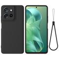 Motorola Moto G Power (2025) Flytende silikon-deksel med håndstropp