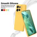 Motorola Moto G Power (2025) Flytende silikon-deksel med håndstropp - gul