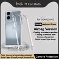 Motorola Moto G04/G24 Imak Drop-Proof TPU-deksel - Gjennomsiktig