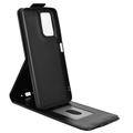 Motorola Moto G06/G06 Power vertikalt flip-etui med stativ - svart