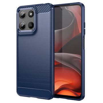 Motorola Moto G15 Børstet TPU Deksel - Karbonfiber