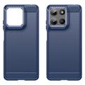 Motorola Moto G15 Børstet TPU Deksel - Karbonfiber