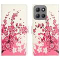 Motorola Moto G15/G15 Power Style Series Lommebok-deksel - Rosa Blomster
