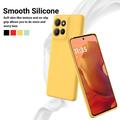 Motorola Moto G17 Power/G17/G15 Flytende silikon-deksel med håndstropp - Gul