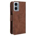 Motorola Moto G34 Lommebok-deksel med Kortholder - Brun