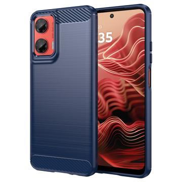 Motorola Moto G35 Børstet TPU Deksel - Karbonfiber