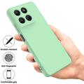Motorola Moto G37/G37 Power/G47 Flytende silikon-deksel med håndstropp - Grønn