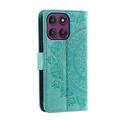 Motorola Moto G37 Power Mandala Lommebok-deksel med håndleddsstropp - mintgrønn
