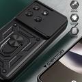 Motorola Moto G37/G37 Power/G47 Hybrid-deksel med Roterende Ring med Kameraskjold - Svart