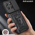 Motorola Moto G37/G37 Power/G47 Hybrid-deksel med Roterende Ring med Kameraskjold - Svart