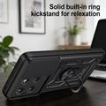 Motorola Moto G37/G37 Power/G47 Hybrid-deksel med Roterende Ring med Kameraskjold - Svart