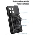 Motorola Moto G37/G37 Power/G47 Hybrid-deksel med Roterende Ring med Kameraskjold - Svart