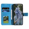 Motorola Moto G55 Mandala Series Lommebok-deksel - Blå