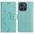 Motorola Moto G56 Butterfly Series Lommebok-deksel - Cyan