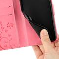 Motorola Moto G56 Butterfly Series Lommebok-deksel - Rosa