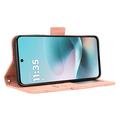Motorola Moto G67 Power/G57 Power/G57 Kortholder Lommebokveske - Rosa