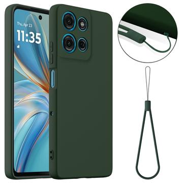 Motorola Moto G75 Liquid Silikondeksel - MagSafe-kompatibel - Mørkegrønn