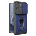 Motorola Moto G77/G67 Hybrid-deksel med Roterende Ring med Kameraskjold