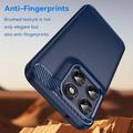 Motorola Moto G77/G67 Børstet TPU-deksel - karbonfiber