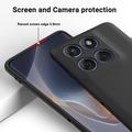 Motorola Moto G77 Power Flytende silikon-deksel med håndstropp - Svart